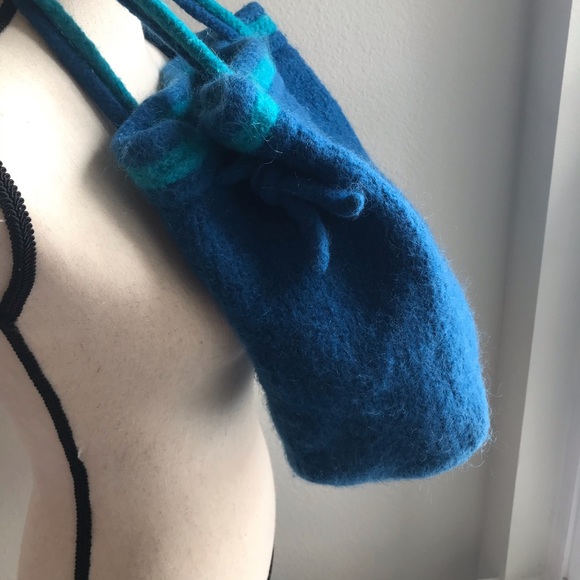 NWOT Large Boiled Wool handcrafted bag / purse - Picture 2 of 12